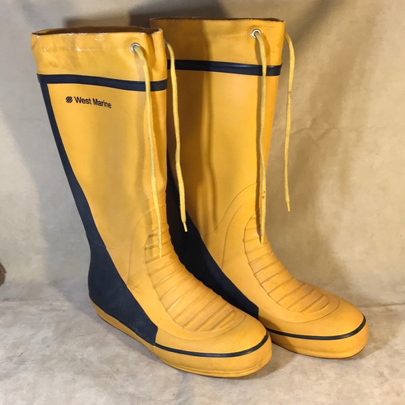 yellow sailing boots
